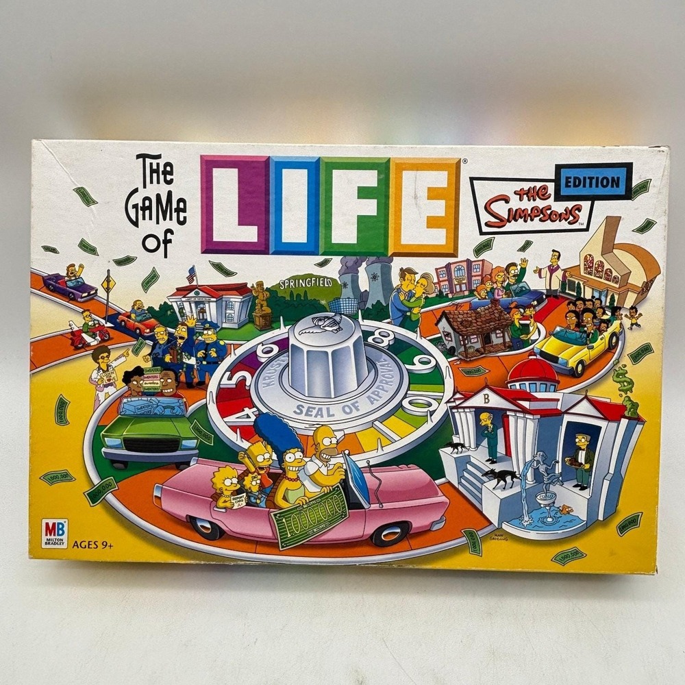 Game of Life The Simpsons Edition Board Game 2004 Milton Bradley Complete